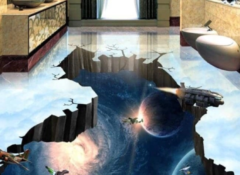 کاشی و سرامیک سه بعدی سرویس بهداشتی؛ رزین اپوکسیپایل ضد ضربه مقاومت بالا