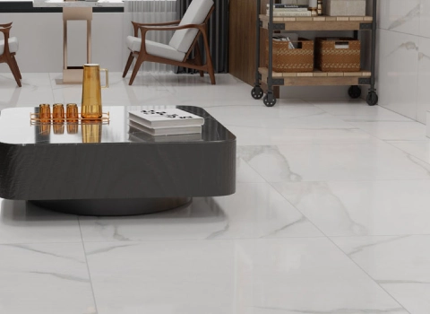 سرامیک سه بعدی کف حال؛ ضد خش لعابی شفاف درخشان