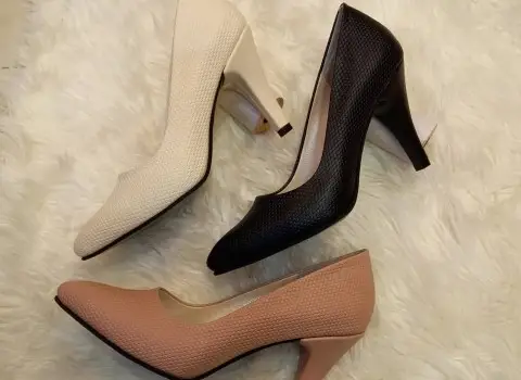 کفش زنانه مجلسی Women shoes پاشنه بلند لژ دار تخت (جلو بسته جلو باز)