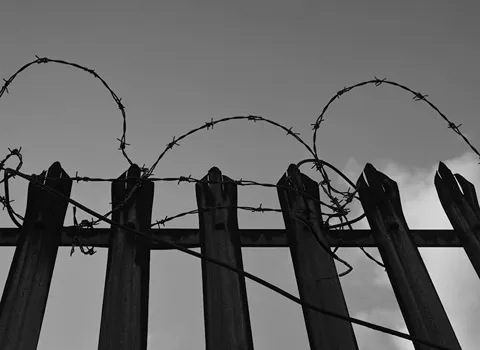 سیم خاردار؛ خطی جنس گالوانیزه انعطاف پذیری بالا