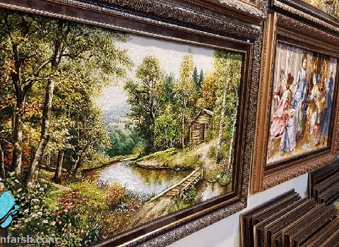 قیمت خرید تابلو فرش دستبافت + آموزش