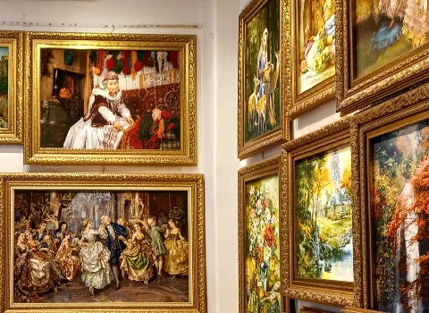 قیمت خرید تابلو فرش دستباف ابریشم + عکس