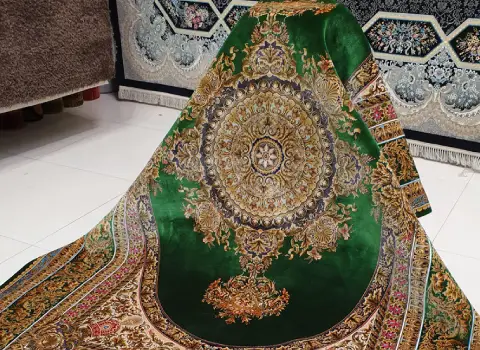 خرید و قیمت فرش دستباف گل ابریشم