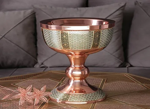 قیمت و خرید گلدان خاتم کاری اصفهان + فروش ارزان