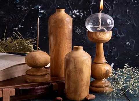 خرید گلدان چوبی بزرگ کنار سالنی با قیمت استثنایی