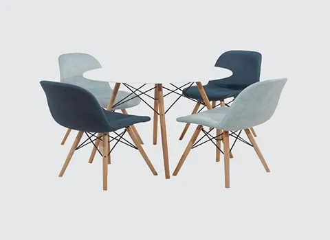 میز و صندلی غذاخوری جدید؛ مازراتی دیانا 3 رنگ چوبی مشکی آبی پلاستیکی