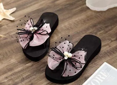 دمپایی دخترانه جدید؛ مجلسی روفرشی بیرونی جنس (پشمی پلاستیکی)