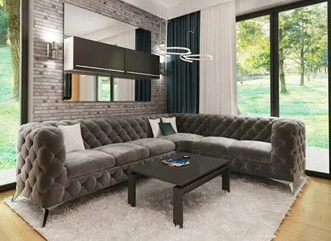 مبل راحتی دو رنگ طوسی همراه با توضیحات کامل و آشنایی