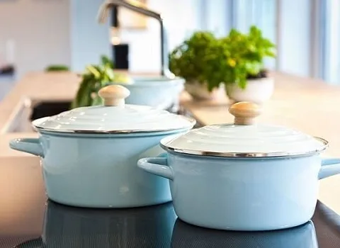 قابلمه گرانیتی طرح چروک؛ ست 7 پارچه دستگیره ضد حرارت