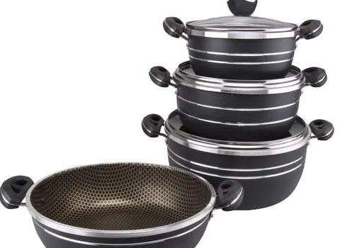 قابلمه عروس سایز 22؛ روکش نچسب گرانیتی نسوز آلومینیومی ۴ نفره