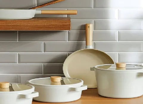 قابلمه سرامیکی آلمانی؛ نچسب فاقد مواد شیمیایی چدنی 6 پارچه