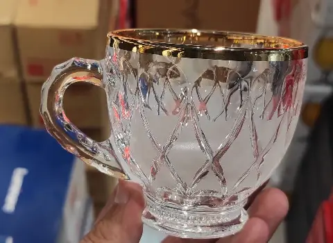 لیوان بلور لب طلایی همراه با توضیحات کامل و آشنایی