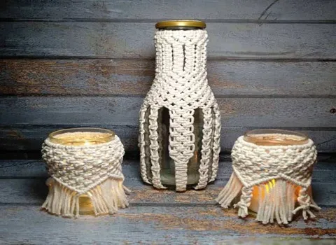 جاشمعی مکرومه؛ رومیزی رنگ سفید کرمی قهوه ای مقاومت بالا