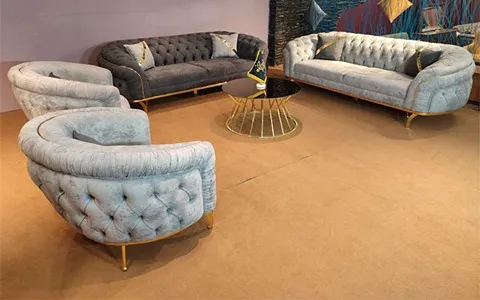 مبل راحتی چستر پایه فلزی؛ مشکی قهوه ای هتلی رسمی (68*105*185  75*96*186) سانتی متر