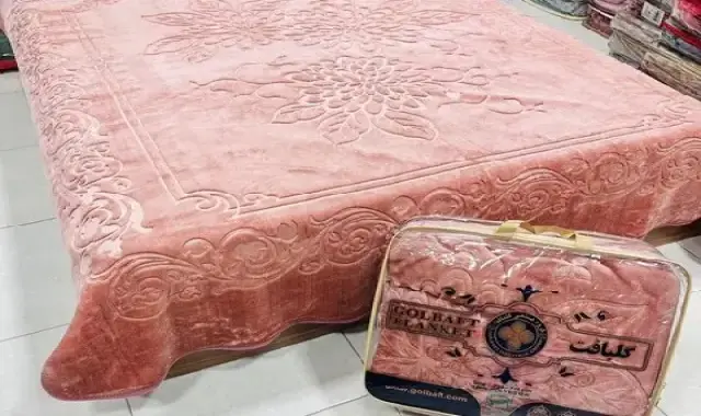 پتو گلبافت ضخیم؛ تک دو نفره جنس پلی استر قابل شستشو blanket