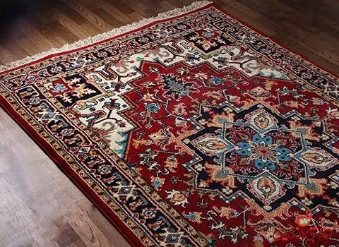 فرش ماشینی لاکی (قالی) ماشینی دستبافت 3 طرح شاه عباسی بیجاری کلاه فرنگی