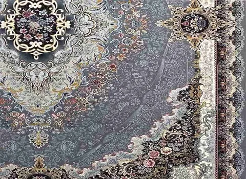 فرش 9 متری ارزان؛ پشم پنبه پلی استر 500 1000 شانه دستباف ماشینی