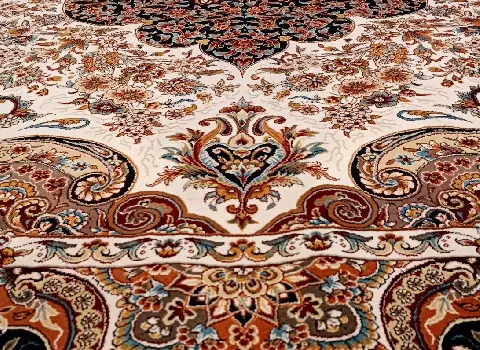 فرش 700 شانه دستباف گونه؛ شیک مدرن ریز بافت تراکم گره بالا