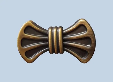 دستگیره کابینت پاپیونی؛ طلایی نقره ای جنس (فلز استیل آلومینیوم)