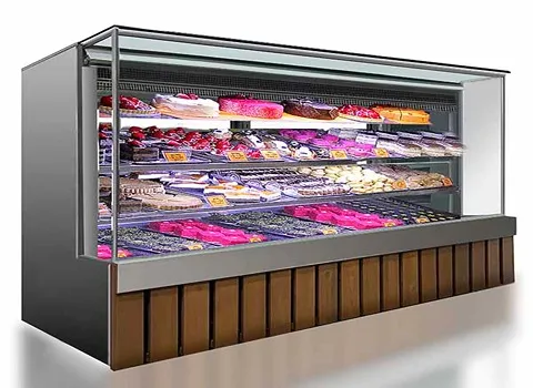 یخچال فریزر ویترینی صنعتی؛ صندوقی ایستاده درب سکوریت استیل freezer