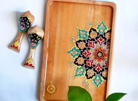 قیمت سینی چوبی طرح سنتی | مشخصات