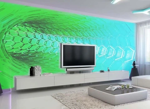 سرامیک سه بعدی پشت تلویزیون؛ شیشه ای برجسته 2 طرح چوب سنگ