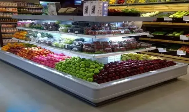 یخچال ویترینی برای میوه؛ بدنه فلزی ضد زنگ شیشه نشکن تنظیم (دستی Automatic)