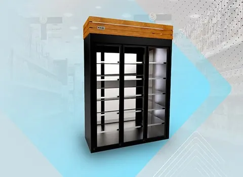 یخچال ویترینی دست دوم؛ موتور پیشرفته دارای نوار مگنتی گالوانیزه fridge