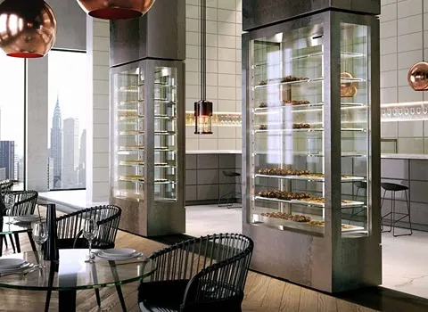 یخچال ویترینی پروتئینی؛ ایستاده صندوقی (استیل فولاد) سفید مشکی silver