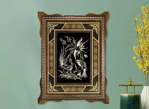 تابلو گل نقره بزرگ | خرید با قیمت ارزان