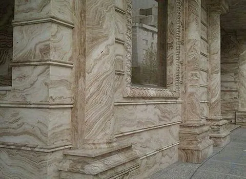 سنگ تراورتن کرم روشن؛ سطح صاف و صیقلی مقاومت در برابر سرما و گرما