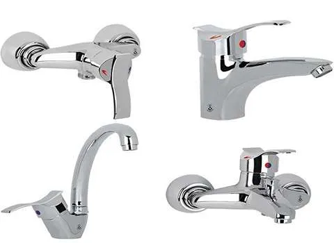 شیرآلات ساختمانی عمده؛ پلاستیکی استیل ضد زنگ 2 مدل فشاری توپی