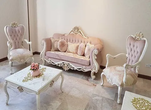 مبل سلطنتی ارزان ؛ 3 مدل ساده مدرن کلاسیک با چوب گردو راش