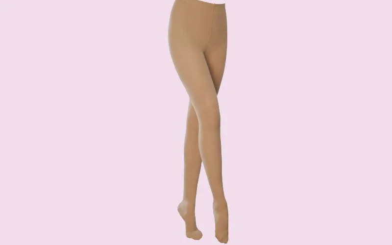 جوراب شلواری واریس؛ کاهش ورم رگ تقویت گردش خون (مشکی رنگ پا)