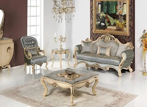 مبل سلطنتی کرم طوسی؛ چوب روس فوم فشرده قابل شستشو 5 12 نفره