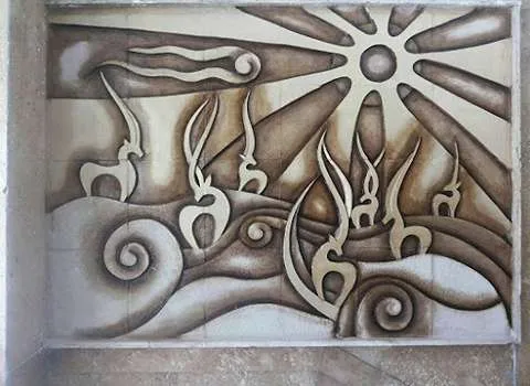 تابلو سفالی برجسته همراه با توضیحات کامل و آشنایی