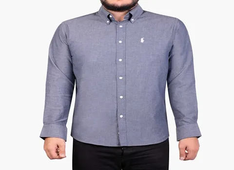 پیراهن مردانه اداری (لباس فرم) تترون کتان نخ پنبه 3 رنگ سفید طوسی آبی