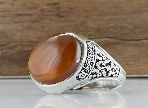 خرید و قیمت انگشتر عقیق مردانه یمنی