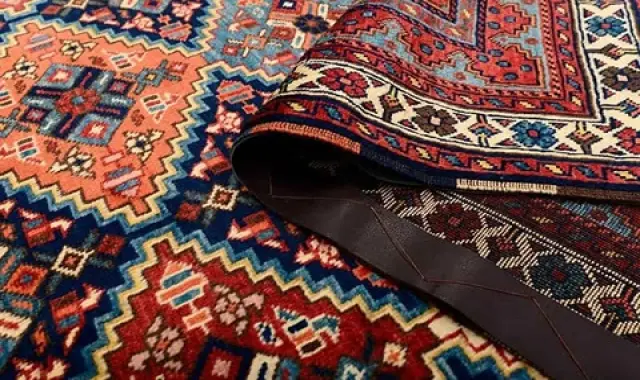 فرش دستباف 9 متری تبریز؛ پشم ماکو 3 طرح لچک ترنج ماهی