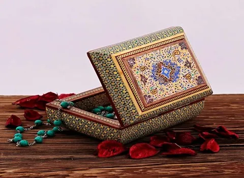 خرید و قیمت روز جعبه خاتم کاری جواهرات