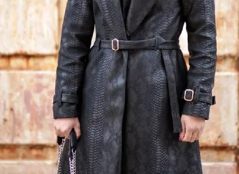 مدل پالتو چرم پوست ماری + قیمت پالتو پوست ماری