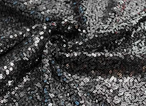 پارچه مخمل پولکی نقره ای؛ کشدار ساده عرض 90 150 سانتی متری