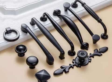 دستگیره کابینت دکمه ای؛ کروی گرد 3 جنس فلز چوب پلاستیک