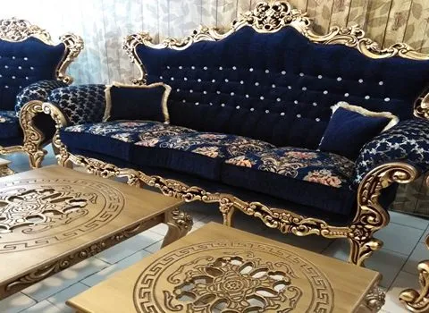 خرید و قیمت مبل سلطنتی راحتی سرمه ای