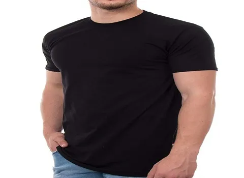 خرید تیشرت مشکی یقه گرد با قیمت استثنایی