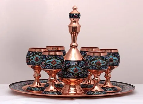 لیوان مسی پایه دار؛ دست ساز ماشینی 3 نوع متوسط کوتاه بلند