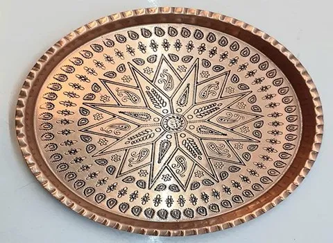 سینی مسی قطر 60؛ قلم کاری چکشی تامین مس BODY