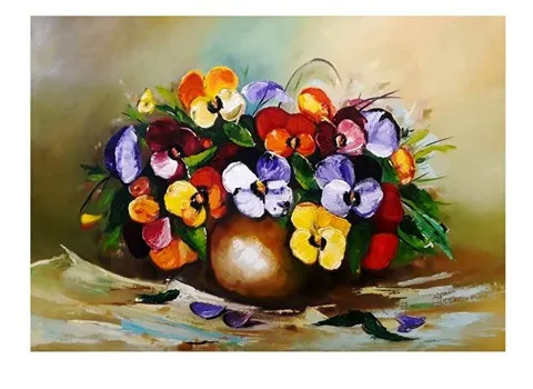 تابلو گل بنفشه؛ فرش کاغذ پارچه 2 مدل مدرن سنتی