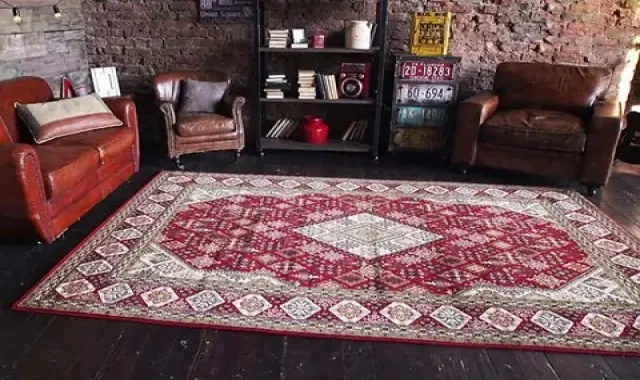 فرش دستباف کاشان 6 متری لاکی؛ الیاف ابریشمی کرک طول عرض (2 3)