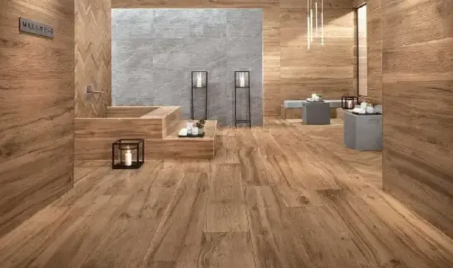 کاشی کف آشپزخانه طرح چوب همراه با توضیحات کامل و آشنایی